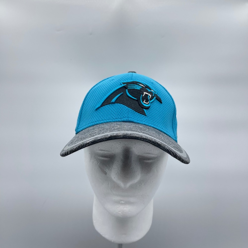 New Era Men S/M Blue Carolina Panthers Cap NFL 39THIRTY Stretch Fit Hat RN11493